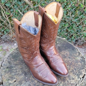 Dan Post Western Style Boots/Genuine Leather Cowboy Boots/Men&#39;s Boot Size 8 E