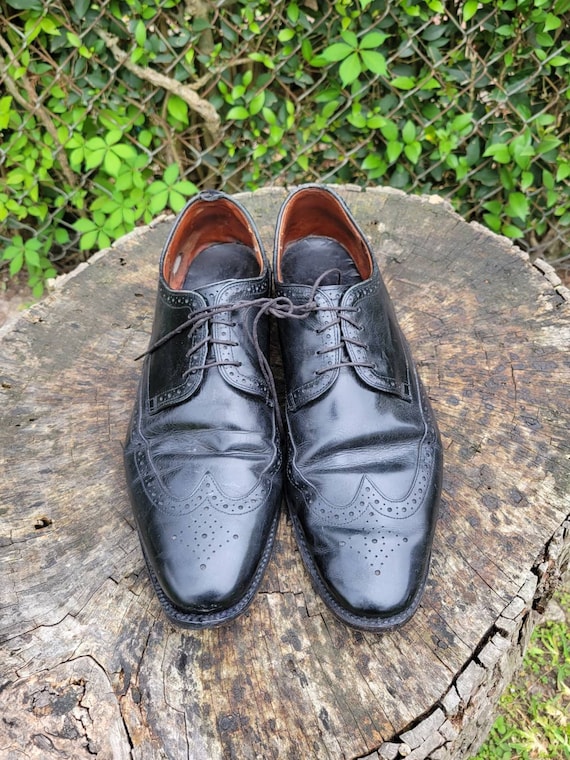 Allen Edmonds Bel Air Black Leather Wing Tip Dress Shoes Men - Etsy