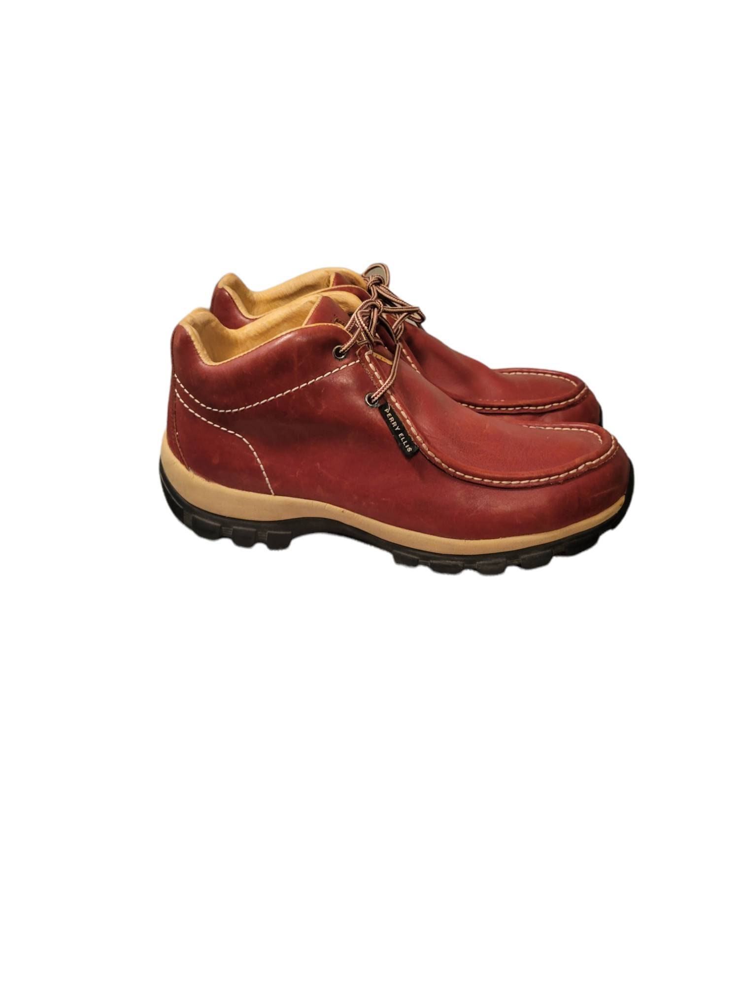 Integración Crudo Generalmente Perry Ellis America Progress High Leather Boots/size 13 Chukka - Etsy
