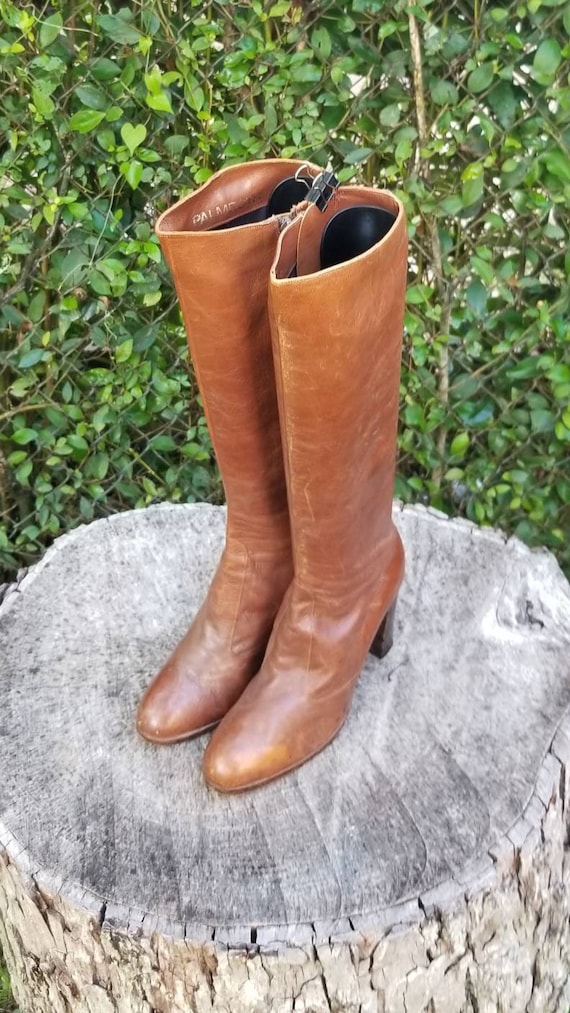 Sz 7.5 Vintage Riding Boots/Genuine Leather With S