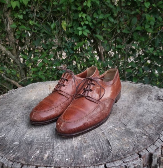 Sz 8 Vintage Men's Dress Shoes/Genuine Leather Ita