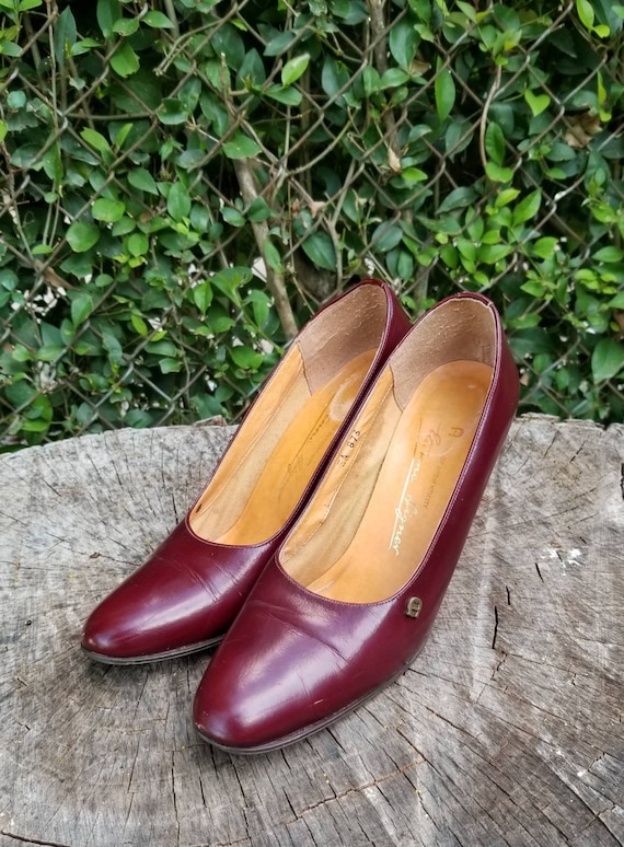 Vintage Leather Pumps/Italian Made 80s Style Pumps