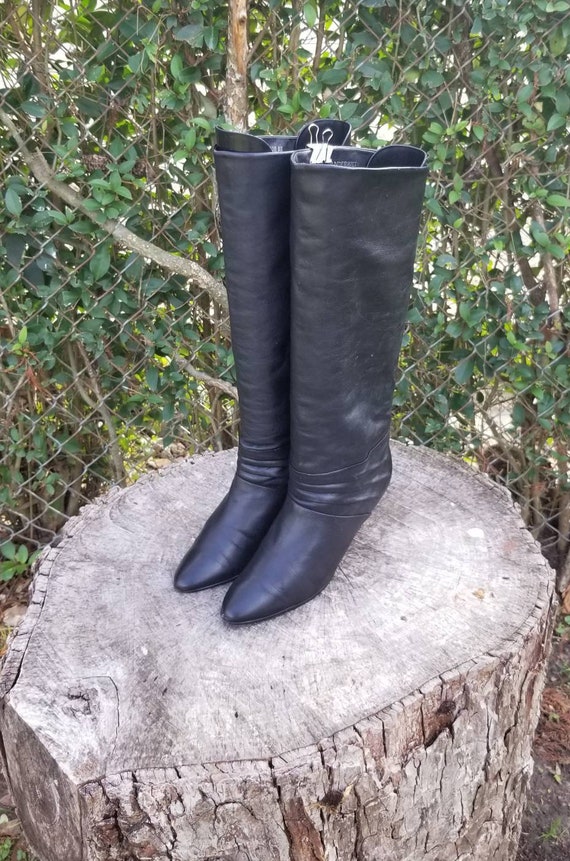 Sz 7 Vintage High Heel Mid-Calf Boots By Gloria Vanderbilt/ | Etsy
