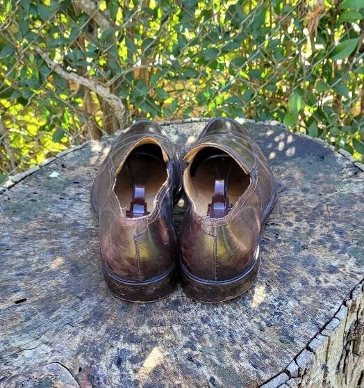 Size 12 Vintage MERCANTI FIORENTINI Brown Leather Loafers 