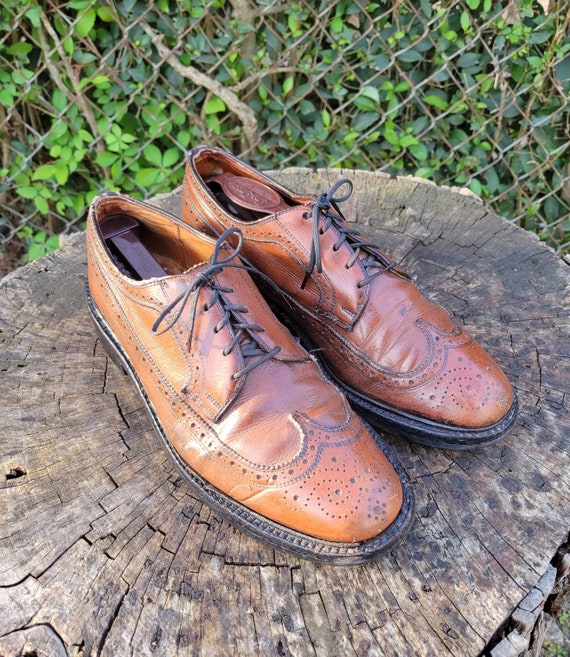 Vintage Oxford Wingtip Dress Shoes/70s Vintage Lon