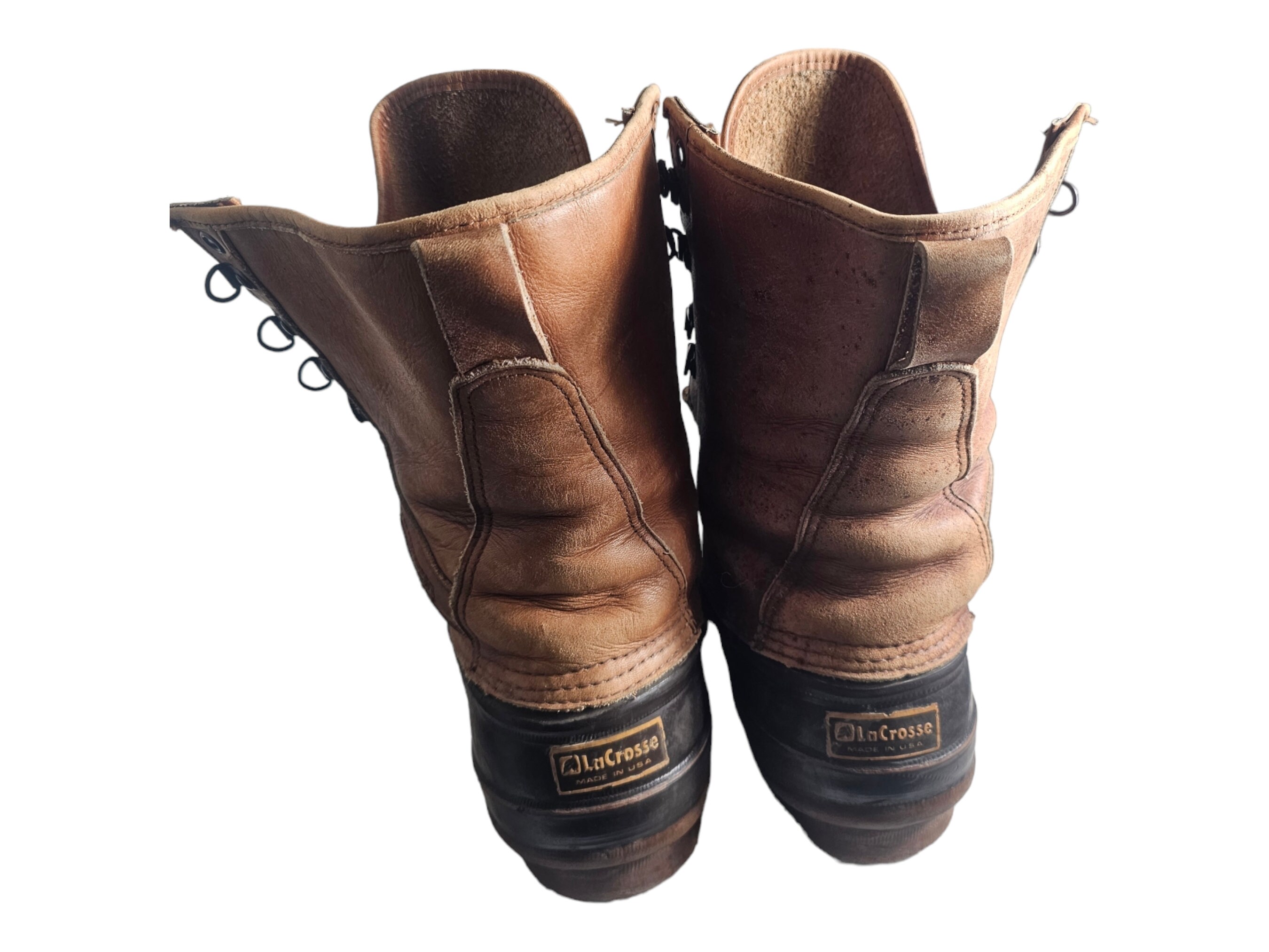 LaCrosse Men\'s 3 Eye Steel Shank Brown Leather Muck Shoes. Size 10 LACROSSE 18 main image 2