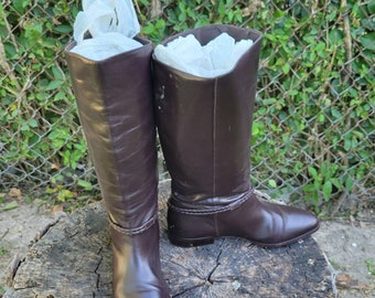 Vintage Seychelles Celestial Riding Boot/Genuine Leather Western Style Pull On Boots/Vintage 80s-90s