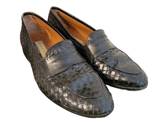 Men's Johnston & Murphy Domani Black Basket Weave… - image 1