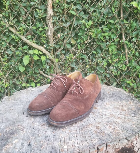 Cole Haan Brown Suede Oxfords Cap Toe 