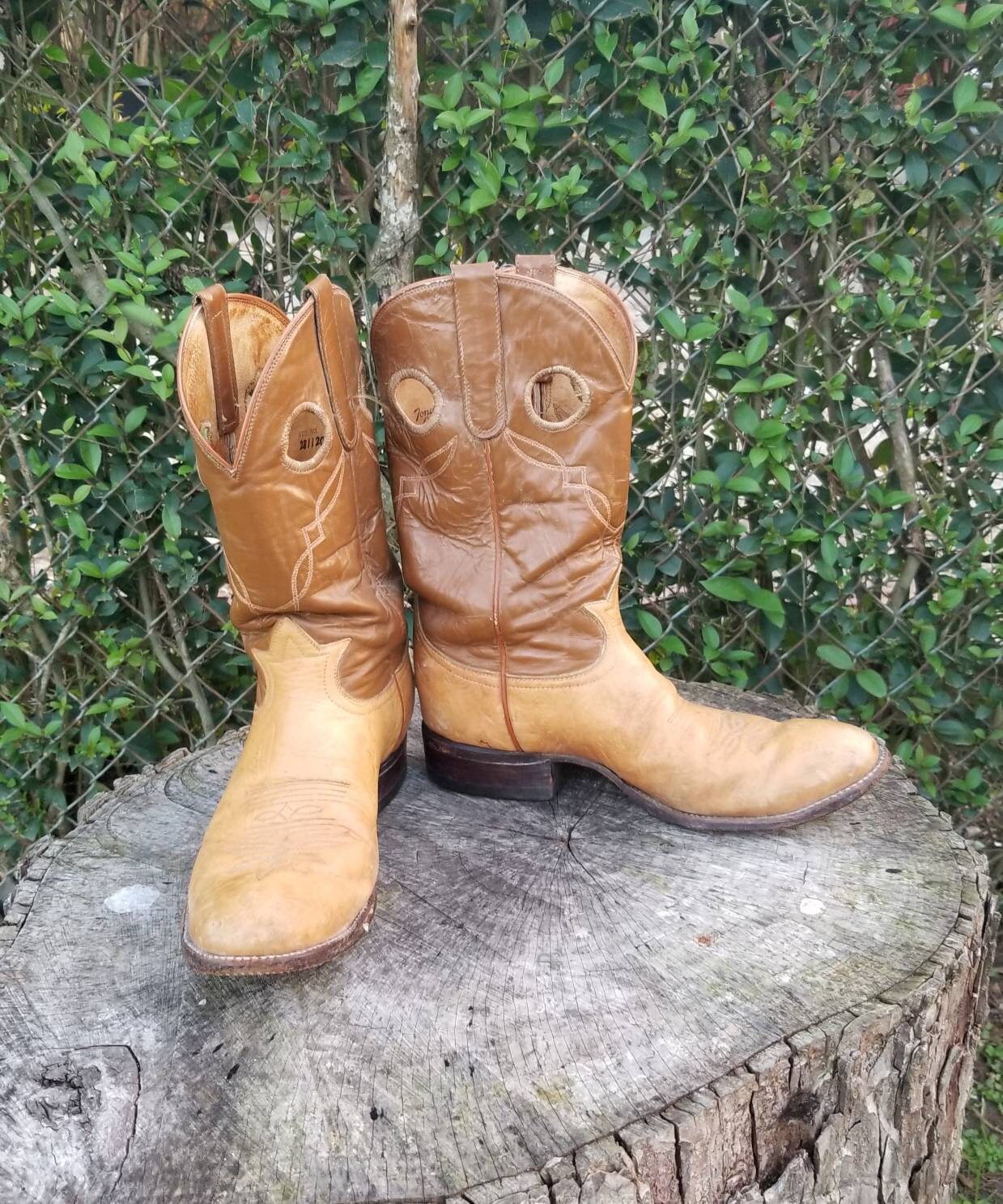 Vintage Cowboy Riding Boots/western Style Rodeo Boots/genuine Etsy