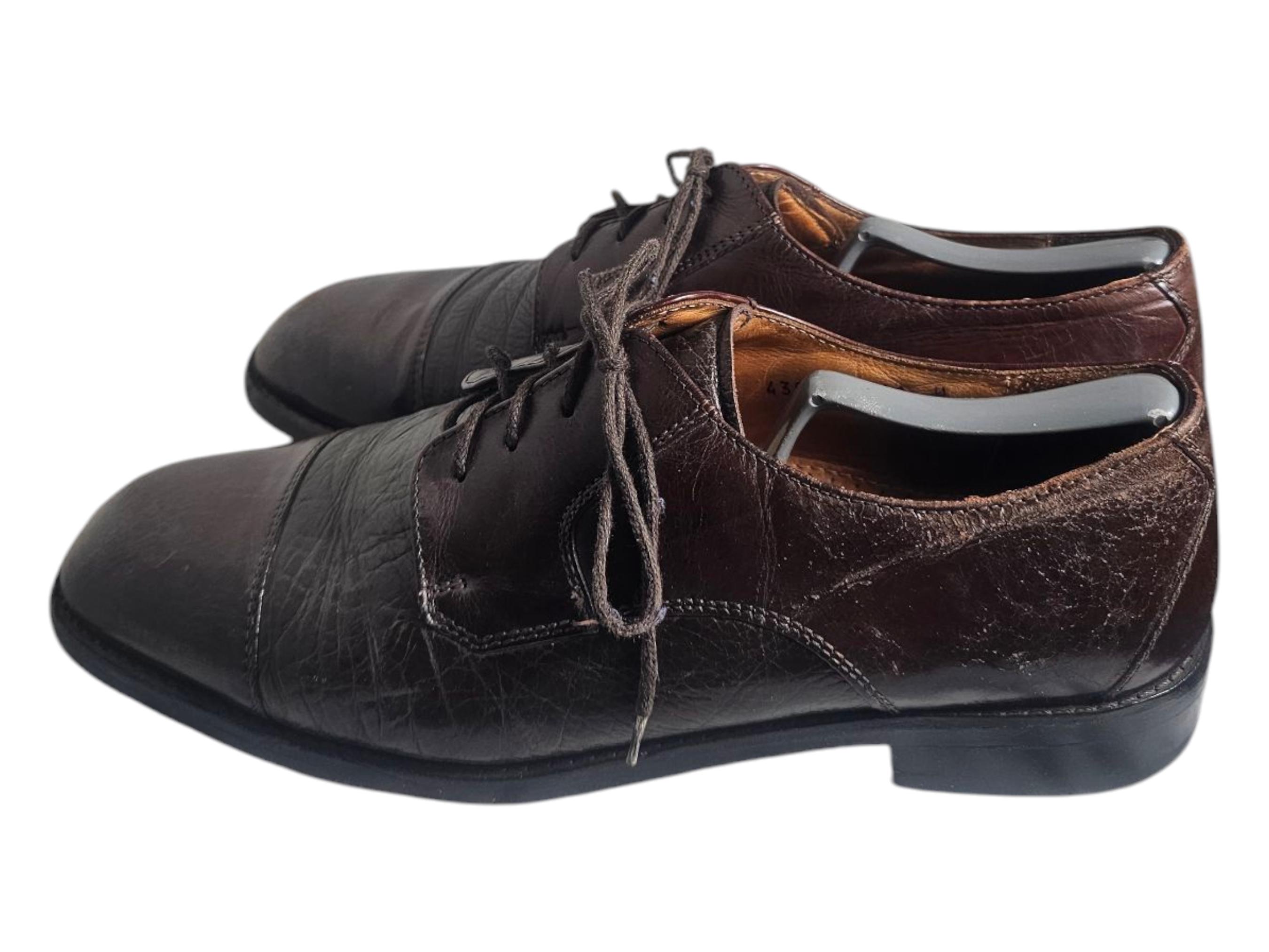 Pronto Uomo Men’s Wingtip Leather Cap Toe Oxfords Pronto Uomo Men Brown Leather Wingtip Oxford Shoe Size 11  main image 2