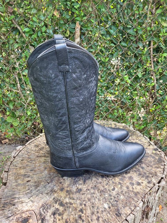Vintage Men Genuine Leather Size 11 Cowboy Boots/G