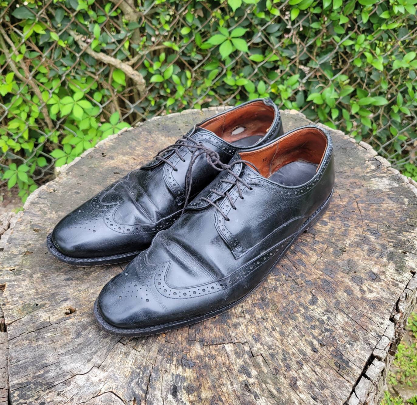 Allen Edmonds Bel Air Wingtip Oxford Dress Shoes - Black 