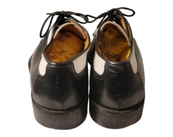 Vintage Two Tone Black White Lace Up Oxford Shoes/Olivier Italian Made Shoes Olivier | Shoes | Vintage Two Tone Black White Lace Up  main image 2