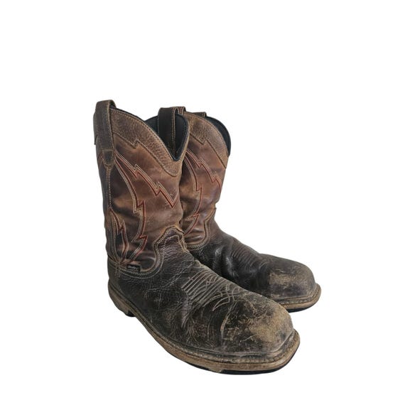 Irish Setter Brown Leather Work Boots Men 11.5 Steel Toe 83970 Outdoor