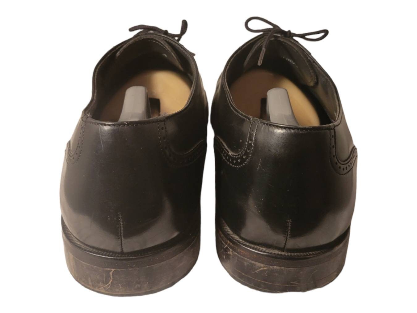 Vintage Stanley Blacker Black Leather Oxford Dress Shoes 