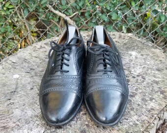 Mezlan Florence II Black Leather Cap Toe Oxford Dress Shoes  display picture 3