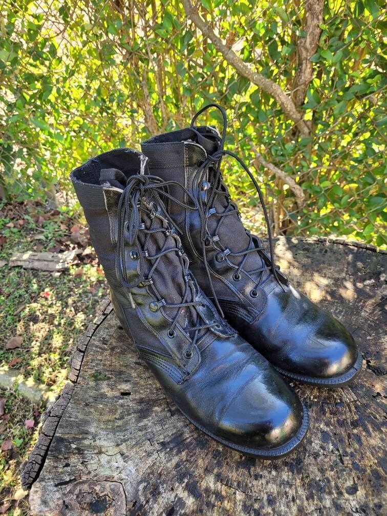 Vintage Leather Combat Boots - Men display picture 1