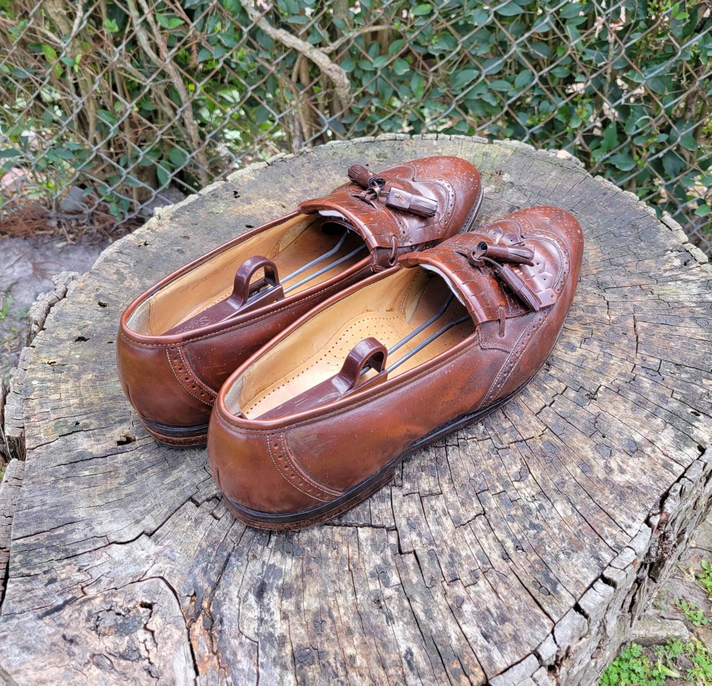 Johnston Murphy Optima Loafer Men 13 D Black Leather Wingtip