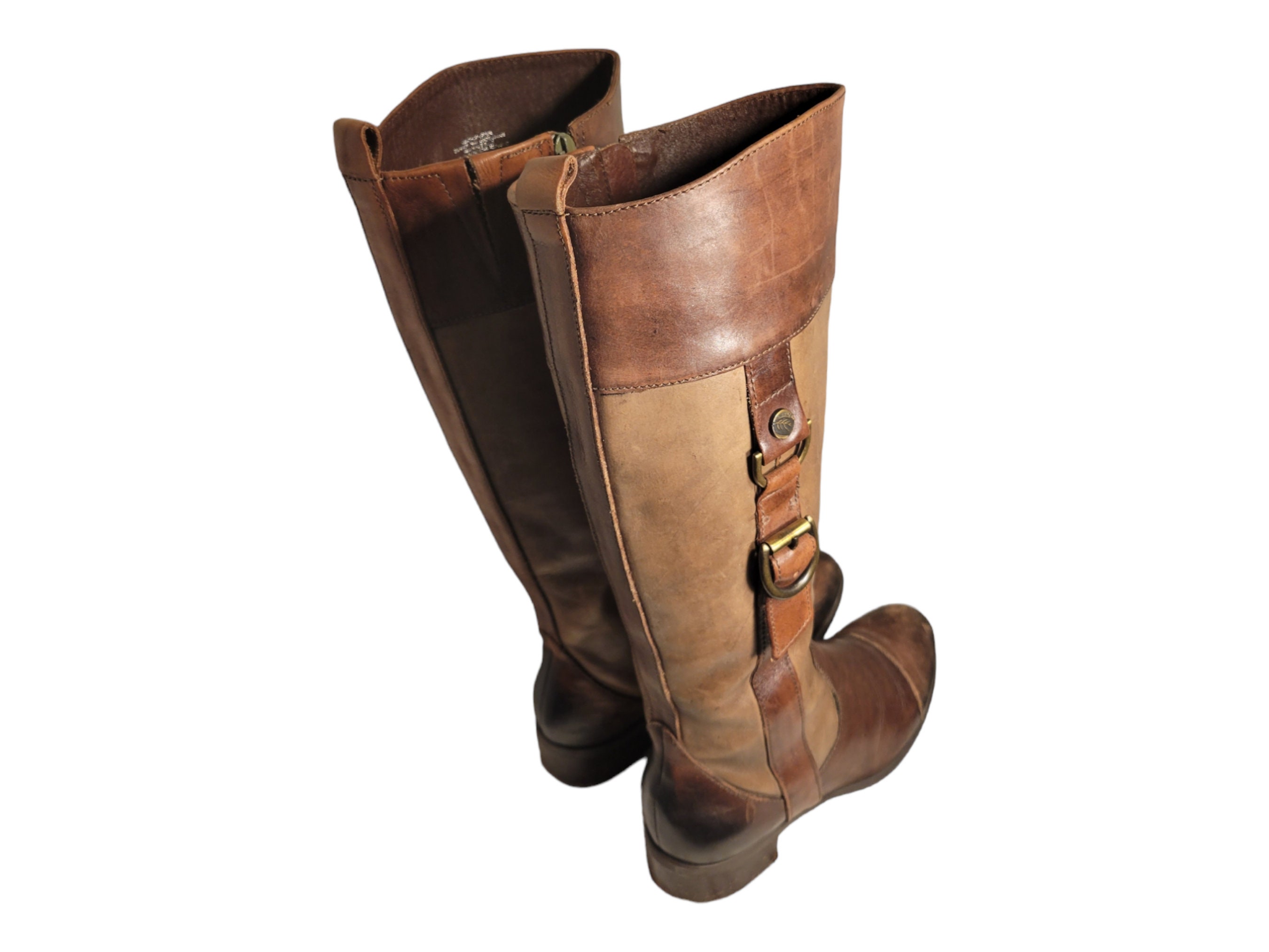 Nurture by Lamaze Knee High Boots Y2K Leather Riding Boots Side Zip Size 6.5