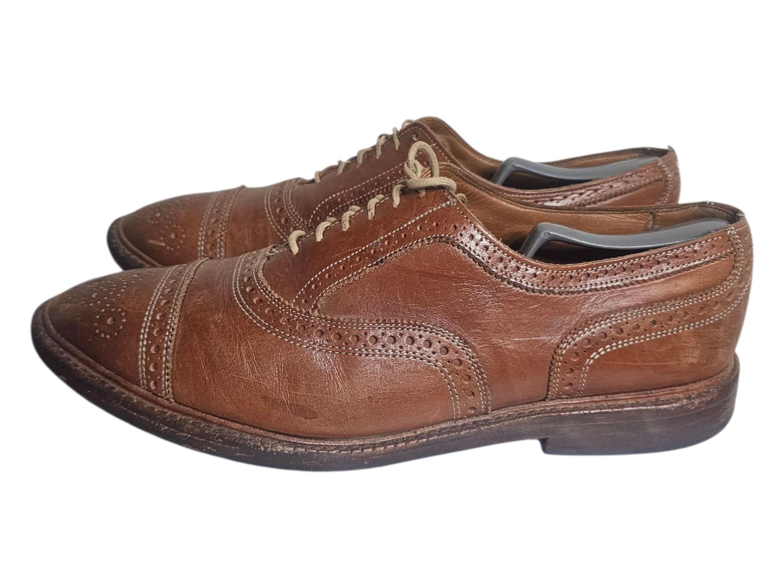 Allen Edmonds Mctavish Men 11 D Wingtip Oxford Shoes Brown 