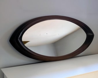Syroco Cat Eye Mirror Mid Century Modern Wall Mirror Vintage 29.5" MCM