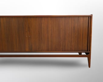 Richard Thompson Glenn of California Walnut Tambour Credenza MCM 71"