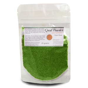 Qasil Powder with Turmeric Face Mask.  Ancient Somali skincare secret for brightening skin.