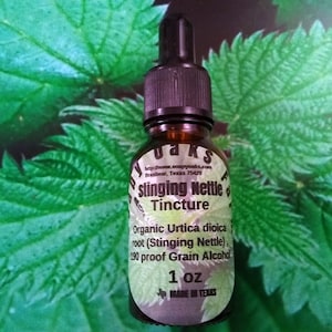 Organic Stinging Nettle Tincture (Urtica dioica L) Now in 3 sizes