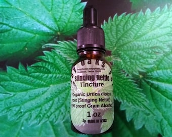Organic Stinging Nettle Tincture (Urtica dioica L) Now in 3 sizes