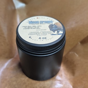 Tallow Cream Organic Grass Fed Bison 4 oz dark glass