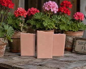 Rose Geranium Bison Tallow Soap Bars