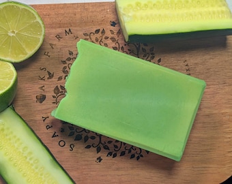 Handmade Lime & Cucumber Organic Vegan Soap