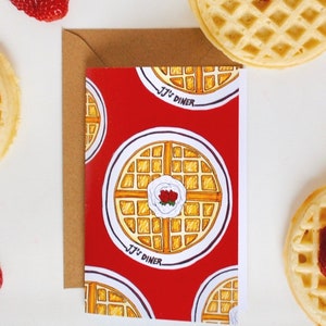 Galentine's Day Card -  Parks and Rec Card - JJ's Diner Waffles