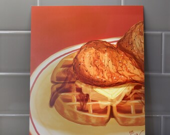 Chicken & Waffles 8x10 Print - The Diner Art Print