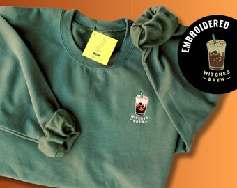Witches Brew Iced Coffee Embroidered Sweatshirt