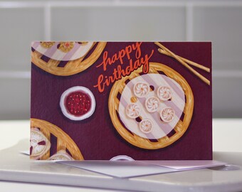 Dim Sum Geburtstagskarte - Happy Birthday Karte - All That And Dim Sum Punny / Lustige Geburtstagskarte