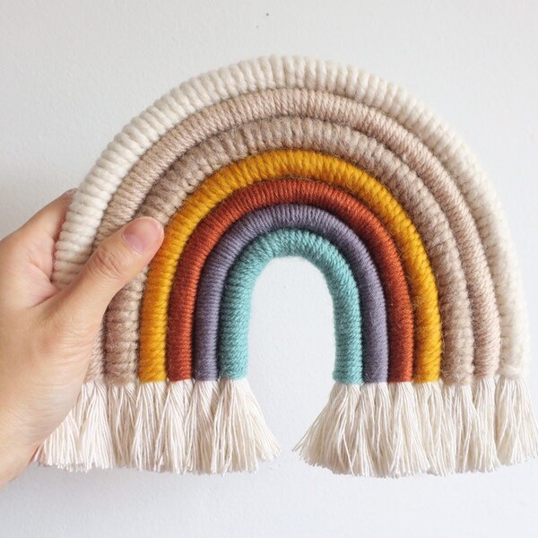 Spice garden | rainbow wall hanging, scheme rainbow colour, handwoven rainbow, nursery decor, boy room, gift for son daughter, baby shower