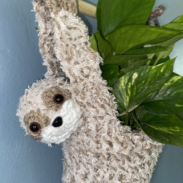 PATTERN ONLY Crochet Hanging Sloth Planter