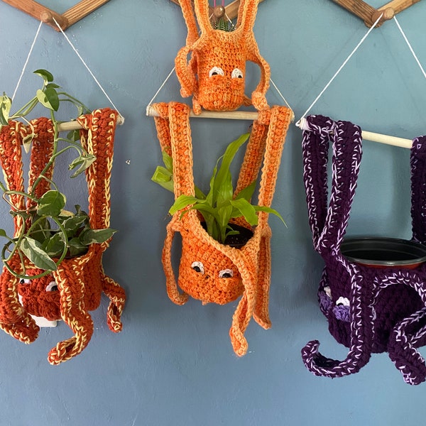 PATTERN ONLY Hanging Octopus Planter Crochet Pattern