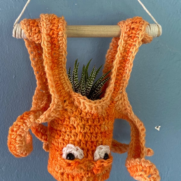 Crochet Octopus Hanging Planter