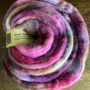 13. Death Rebirth Tarot - Hand Painted Merino Wool Roving Chime