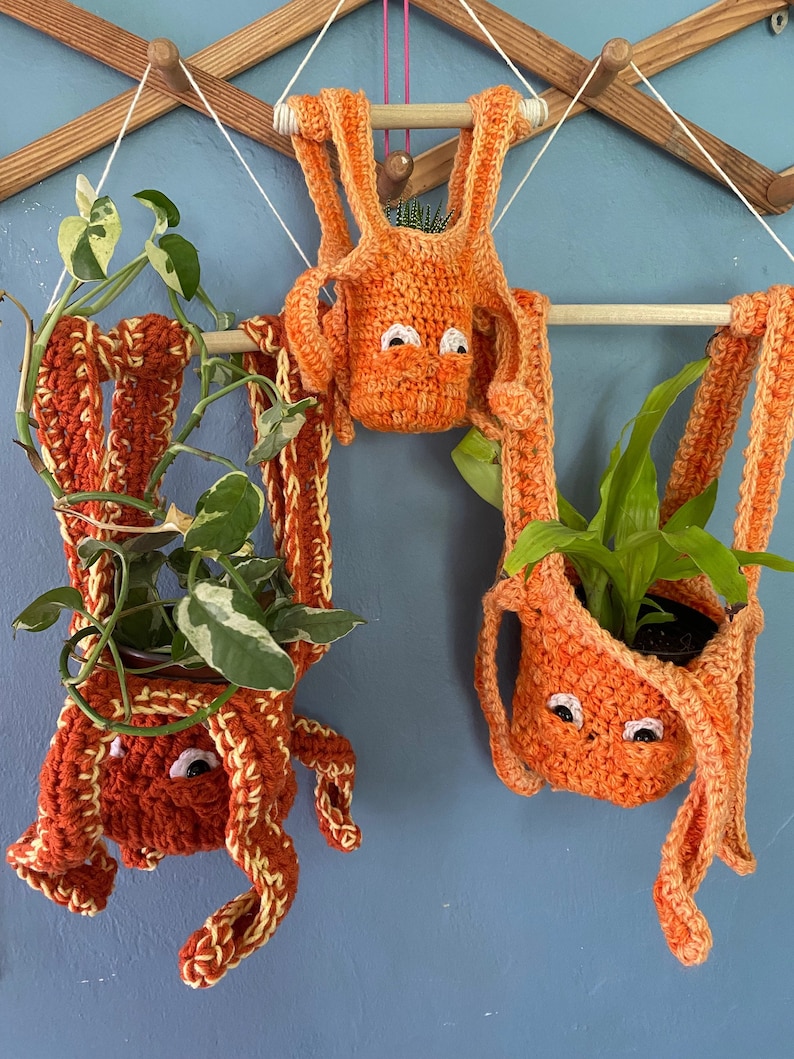 PATTERN ONLY Hanging Octopus Planter Crochet Pattern image 3