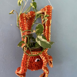 PATTERN ONLY Hanging Octopus Planter Crochet Pattern image 2