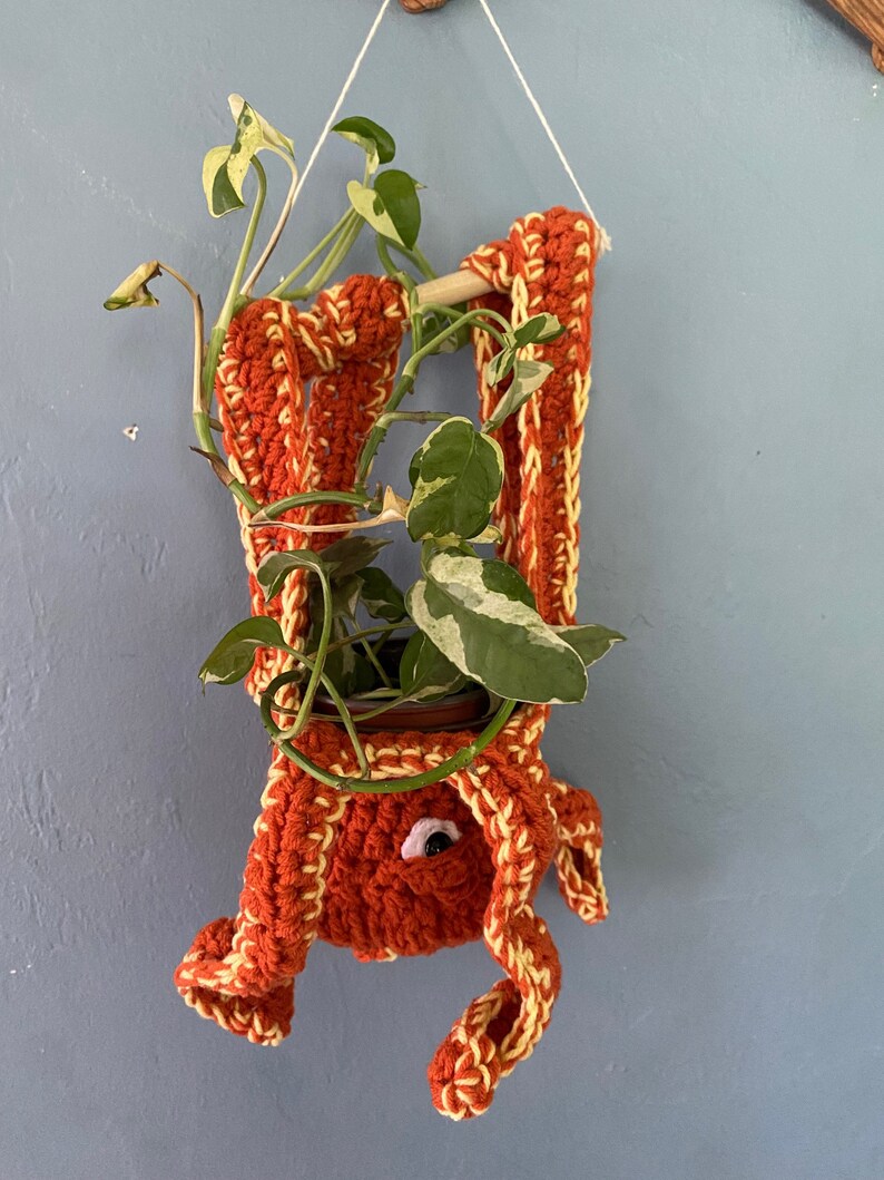 PATTERN ONLY Hanging Octopus Planter Crochet Pattern image 2