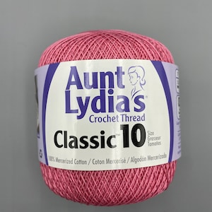  Coats Crochet Tía Lydia's - Hilo para tejer, de algodón, talla  10, color blanco : Arte y Manualidades
