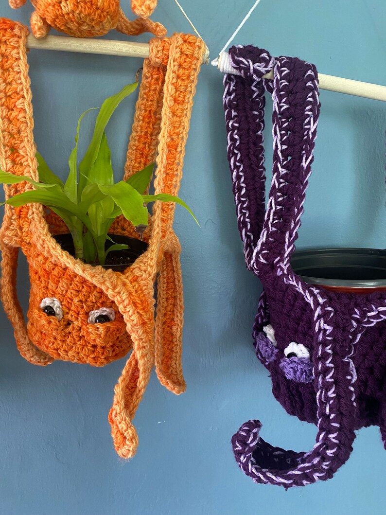 PATTERN ONLY Hanging Octopus Planter Crochet Pattern image 5