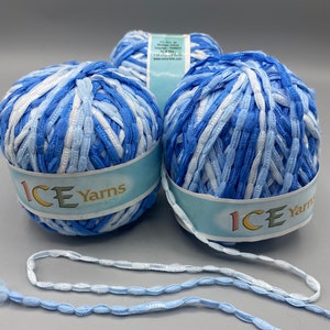 Ice Yarns Ribbon Ladder Blue Variegated