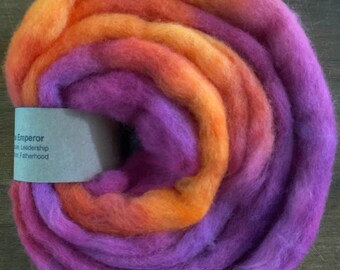 4. The Emperor Tarot - Hand Painted Merino Wool Roving Chime