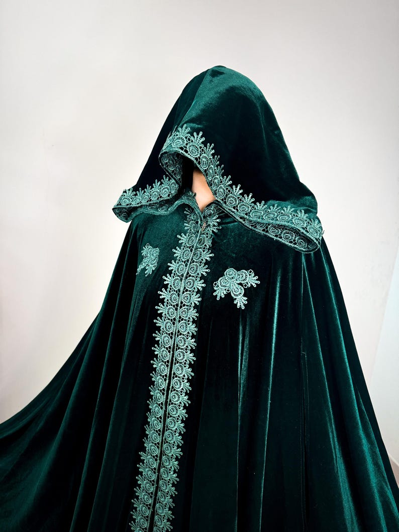 Knight's Cloak Long Hooded Cloak – Wizard Cloak, Medieval Fantasy Cape, Viking Costume ...